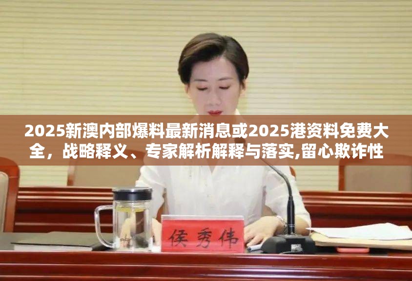 2025新澳内部爆料最新消息或2025港资料免费大全，战略释义、专家解析解释与落实,留心欺诈性营销
