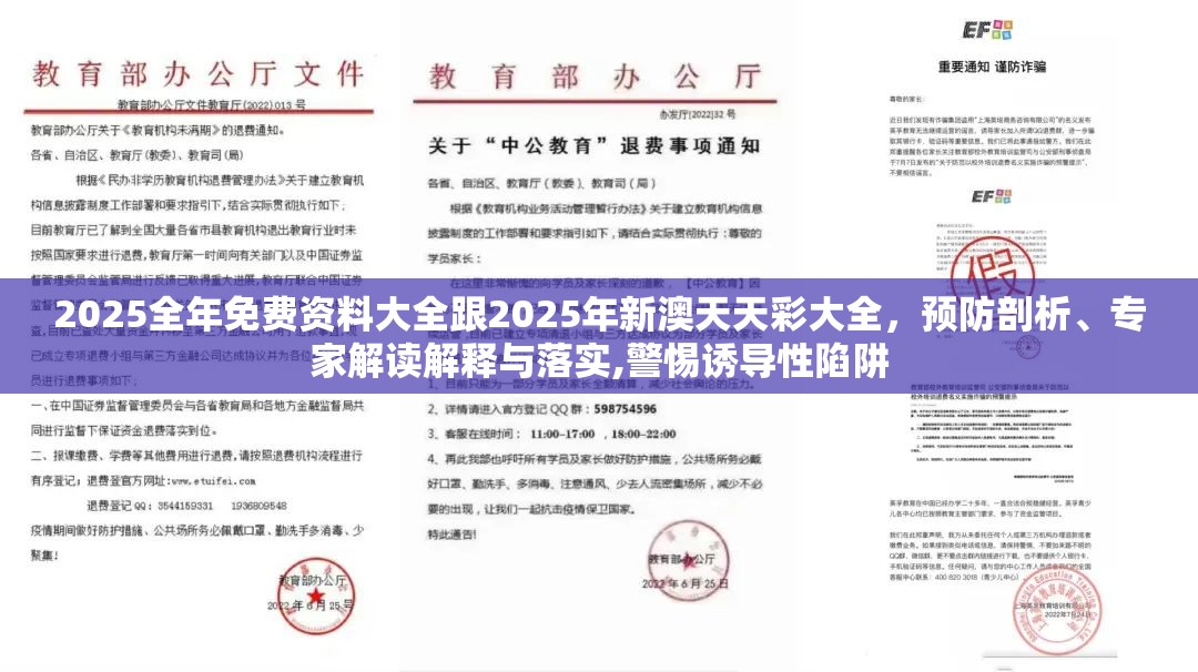 2025全年免费资料大全跟2025年新澳天天彩大全，预防剖析、专家解读解释与落实,警惕诱导性陷阱
