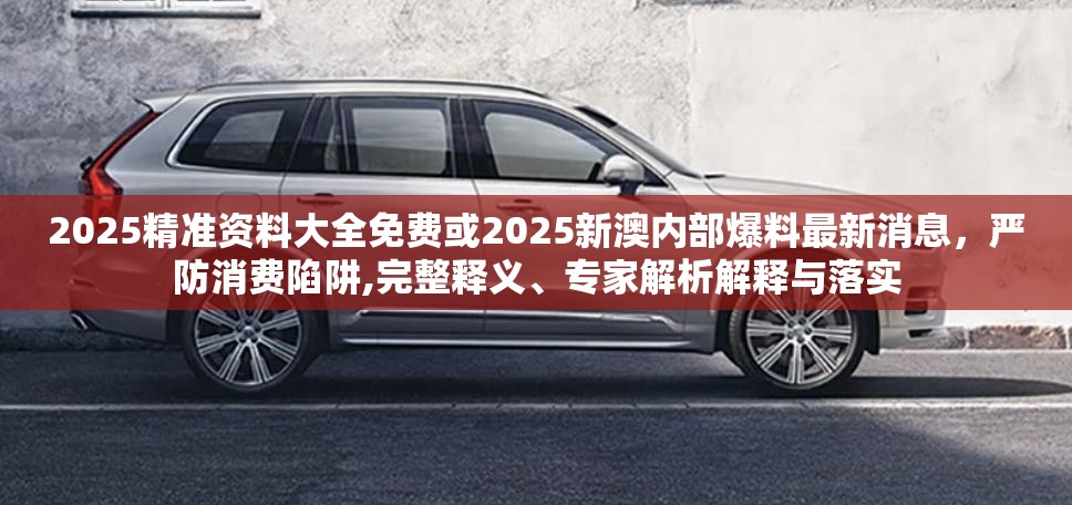 2025精准资料大全免费或2025新澳内部爆料最新消息，严防消费陷阱,完整释义、专家解析解释与落实