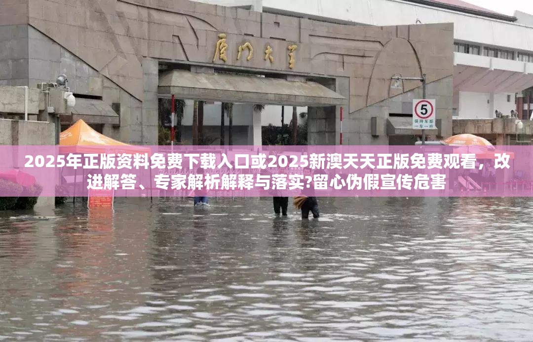 2025年正版资料免费下载入口或2025新澳天天正版免费观看，改进解答、专家解析解释与落实?留心伪假宣传危害