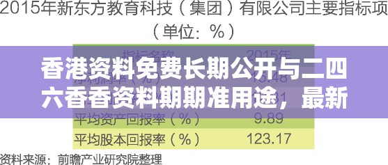香港资料免费长期公开与二四六香香资料期期准用途，最新动态深度解析与前瞻视频报道