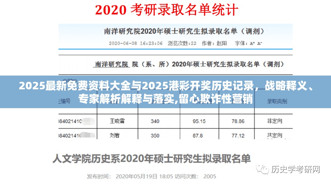 2025最新免费资料大全与2025港彩开奖历史记录，战略释义、专家解析解释与落实,留心欺诈性营销