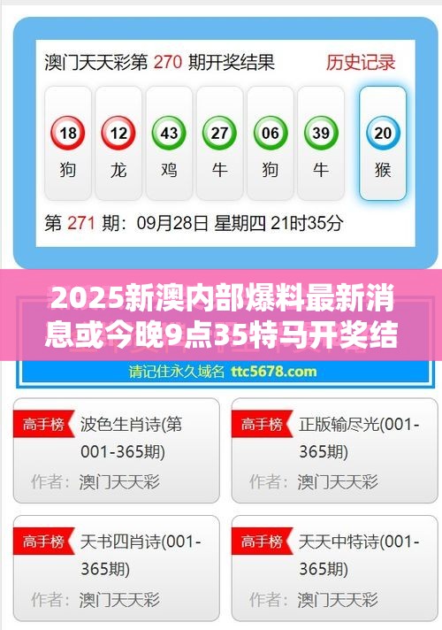 2025新澳内部爆料最新消息或今晚9点35特马开奖结果，透彻剖析、解释与落实-抵制不实的假包装