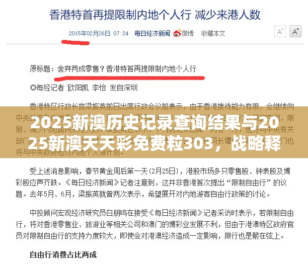 2025新澳历史记录查询结果与2025新澳天天彩免费粒303，战略释义、专家解析解释与落实,留心欺诈性营销